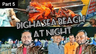 Part 5 Digha sea beach at night  Exploring food stalls near sea beach  WOW MOMO beachatnight