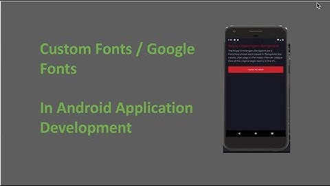 Custom Fonts Android