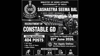 CONSTABLE GD RECRUITMENT 2026 #constable