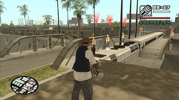 GTA San Andreas - Wrong Side of the Tracks - Big Smoke mission 3 - Minigun - Video #3