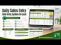 Daily Sales Entry Data Entry System in Excel