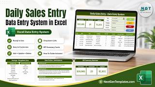 Daily Sales Entry Data Entry System in Excel