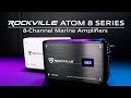 The Rockville ATOM 8 Series Of 8 Channel Marine Boat Amplifiers With Bluetooth ATOM 8B ATOM 8W 