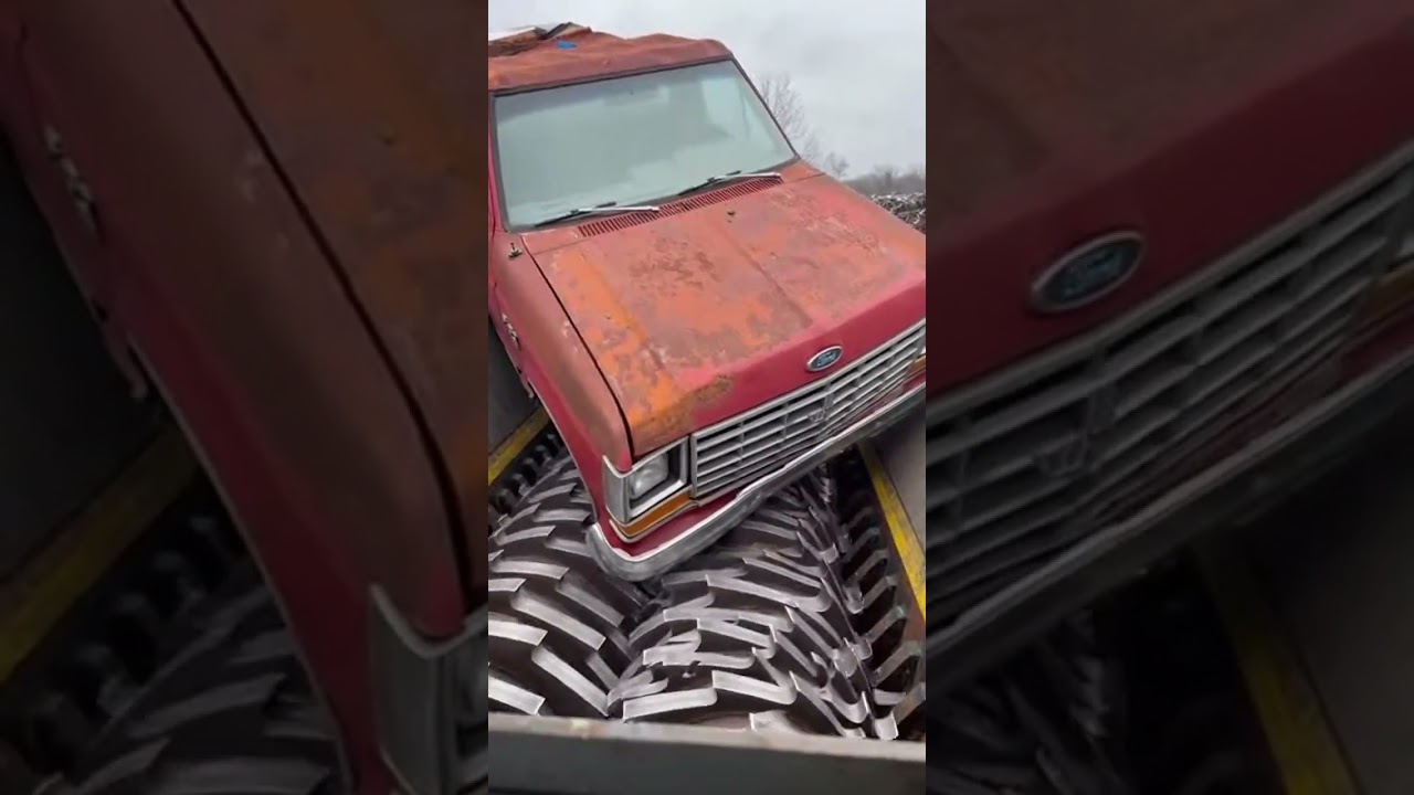 Old Rusted 1995 Ford F-150 Shredded 🚛⚙️ | Extreme Scrap Recycling