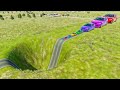 🔥BIG &amp; SMALL CAR VS GIANT PIT #1 - BeamNG.drve Crash Challenge | TheRealHappy