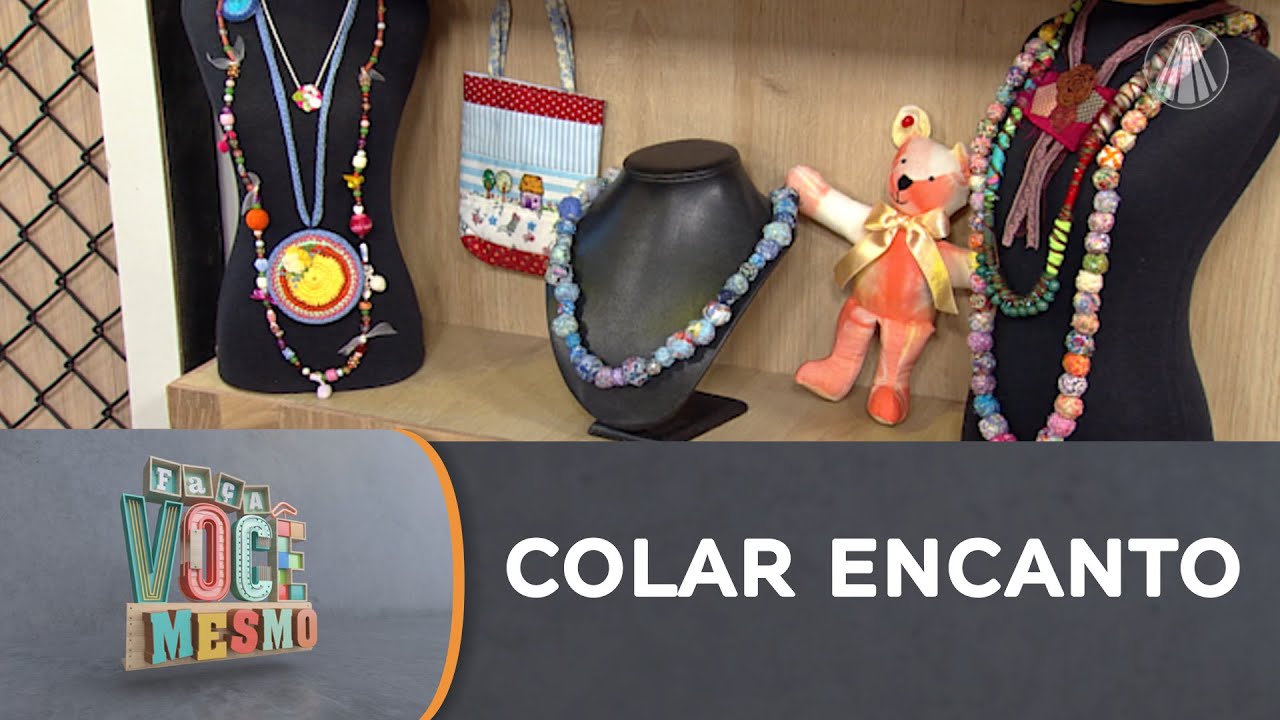 Transforme as sobras de lã, linhas e fitas em um lindo COLAR ENCANTO