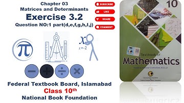Federal NBF Maths 10 Ex.3.2 Q.1 Only part(d,e,f,g,h,i,j) PART.02