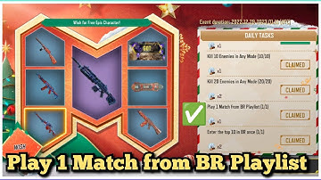 Call Of Duty Mobile Play 1 Match from BR Playlist Task Complete