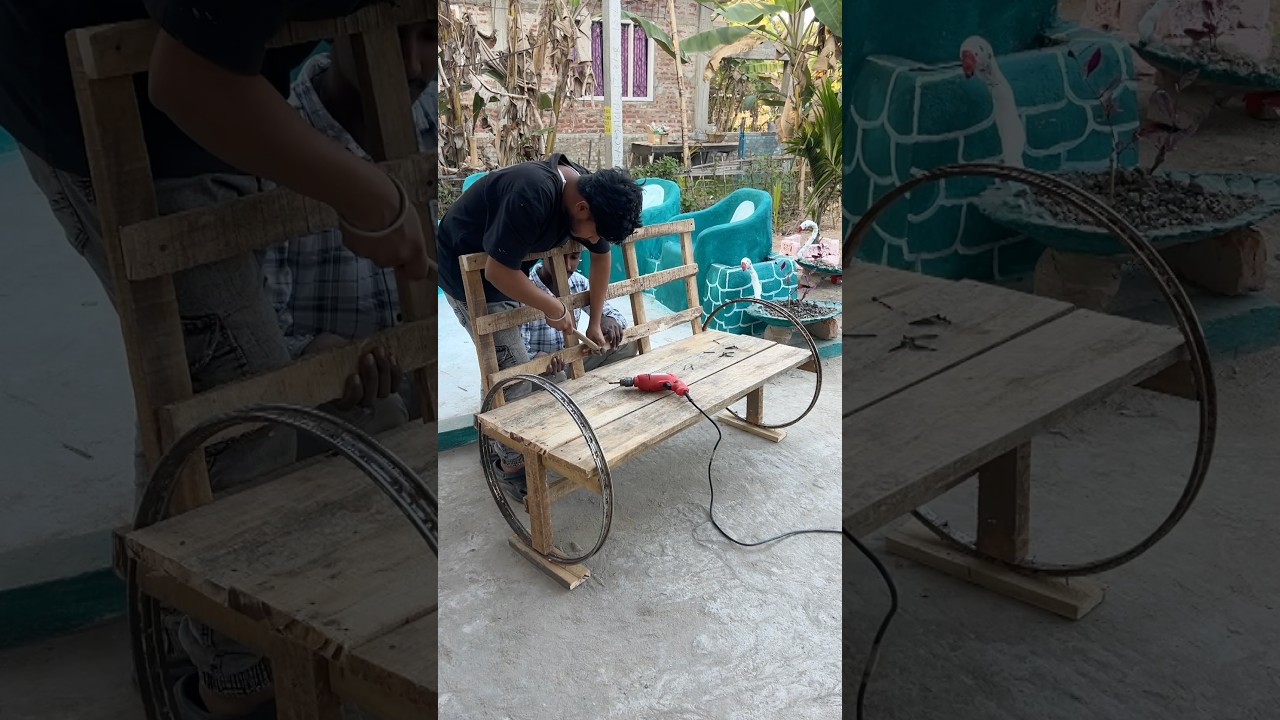 Seating benches make at home 