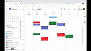 Google Classroom and Calendar Issues
