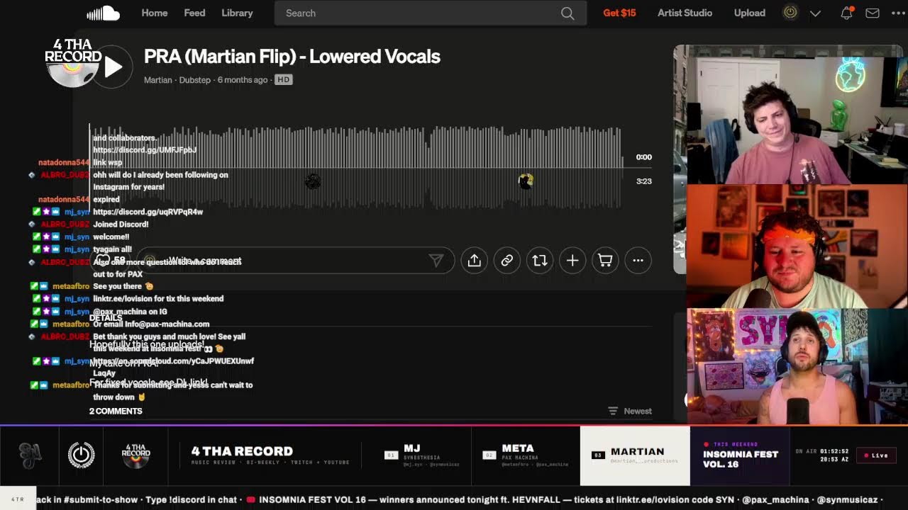 Full Stream | 4 Tha Record 7.28.26 ft Martian | Insomnia Fest 16 Opener Competition