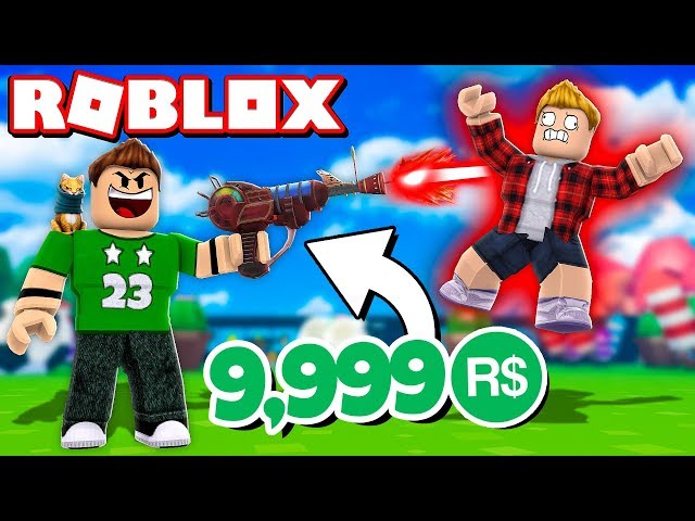 Conseguimos El Arma Mas Poderosa De Roblox Youtube - conseguimos 9 999 999 999 de dinero en roblox roblox magnet