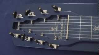 georgeboards 8 string lap steel guitar - islander model - blue lagoon 24.5- scale length