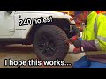 I drilled 240 holes in my wife's tires..  For science!