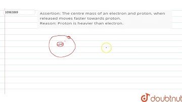 Assertion: The centre mass of an electron and proton, when released moves faster towards proton....