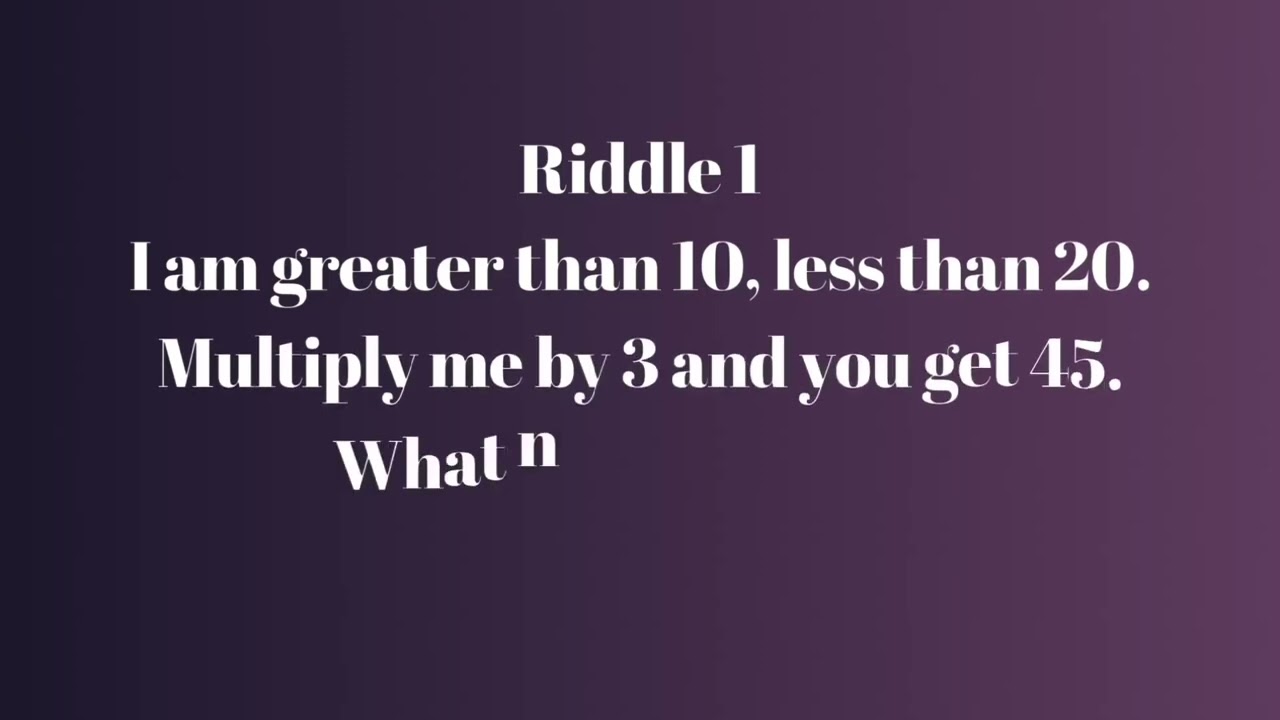 Brain teasers for kids and students 