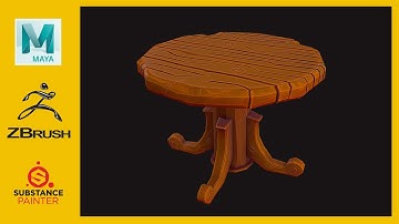 Stylized Table - Autodesk Maya, Zbrush, Substance Painter