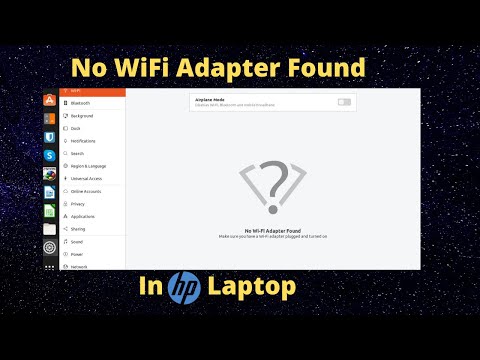 No WIFI Adapter found in HP laptop fixed in Ubuntu.