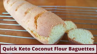 Quick Keto Coconut Flour French Baguette (Nut Free, Gluten Free, No Yeast, Dairy Free, Vegan)