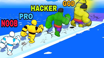 NOOB VS PRO VS HACKER VS GOD in Giant Run:Smash & Crash