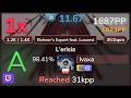 🔴 11.7⭐ Ivaxa | Zektbach - L'erisia [Elcheer's Expert feat. Luscent] +HDDT 98.41% | 1687pp 1❌ - osu!