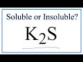 Solubility of Potassium Sulfide
