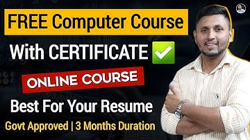 Free Computer Course With Certificate ✅️ | 3 Months Duration | Free Online Course | Swayam Courses
