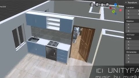 #29 Blender interior modeling timelapse - part 02 - 4x timelapse