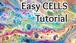 acrylic cells pouring dirty fluid easy pour painting tutorial floetrol techniques using paint flow every tutorials technique acrylics cell abstract