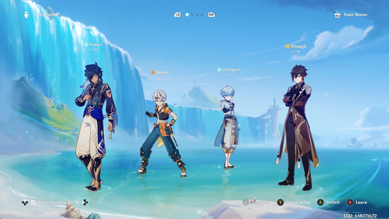 Kaeya VS World level 9 Ninianne of the lake