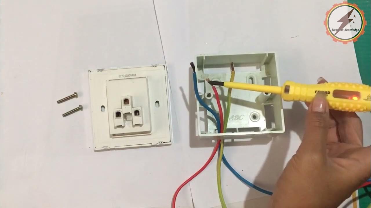 How to connect Socket+Plug(with ground mass)របៀបតភ្ជាប់ ព្រី + ព្រីទែ ElectricsKnowledge 