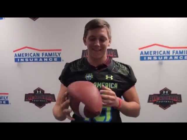 Braden Mann 2016 Topps Under Armour All America Football Card Texas A/&M Aggies