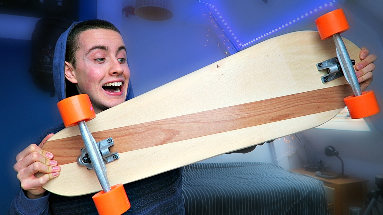 CUSTOM BUILD WOODEN LONGBOARD!! - YouTube