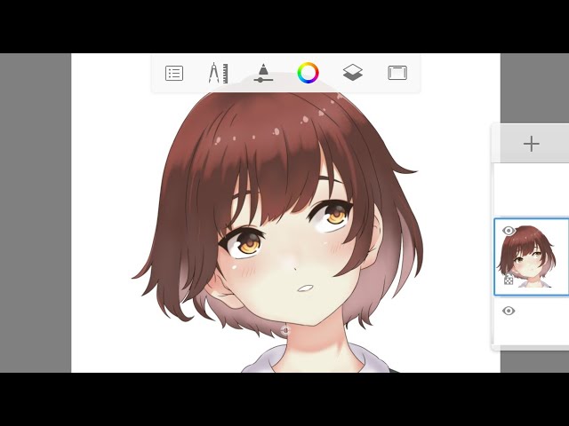 Speed Drawing Anime Sagiri using Autodesk Sketchbook Android 