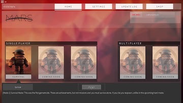 Mars The Game: Menu Update #3 (New Animations, WIP)