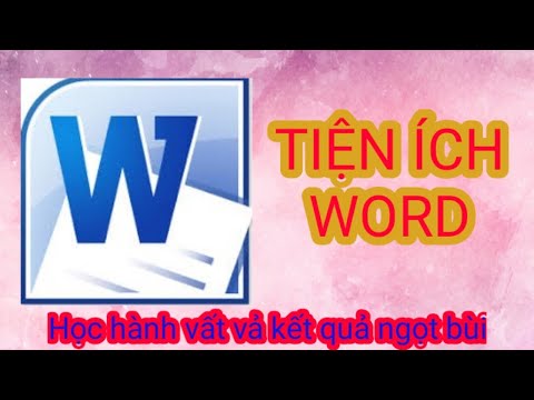 Video CÔNG CỤ HỖ TRỢ WORD - youtube