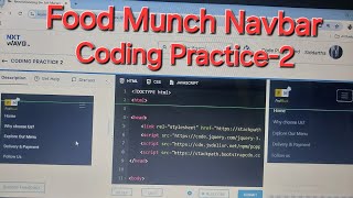 Food Munch Navbar Coding Practice-2 | CCBP | NXTWAVE | HTML,CSS,BOOTSTRAP |