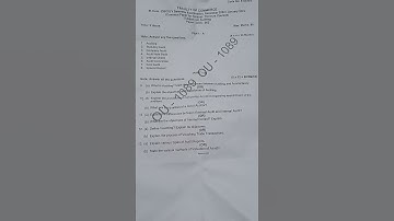 Degree ou 5th sem auditing question paper