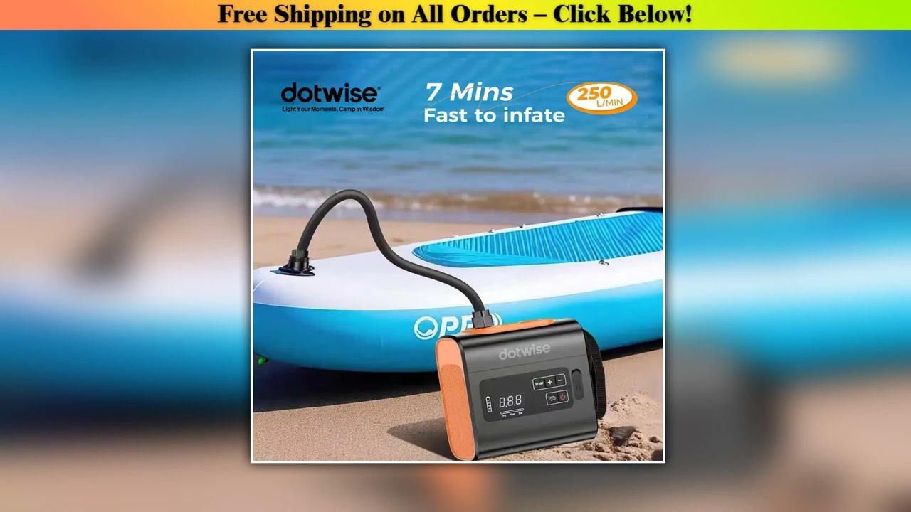 DOTWISE 22PSI High Flow Outdoor Camping Pump For Air Mattress Kayak Paddle Wireless Portable