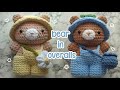 🌼🫐Bear in Overalls Crochet/Amigurumi Tutorial |Cute and Free Pattern|🌼🫐