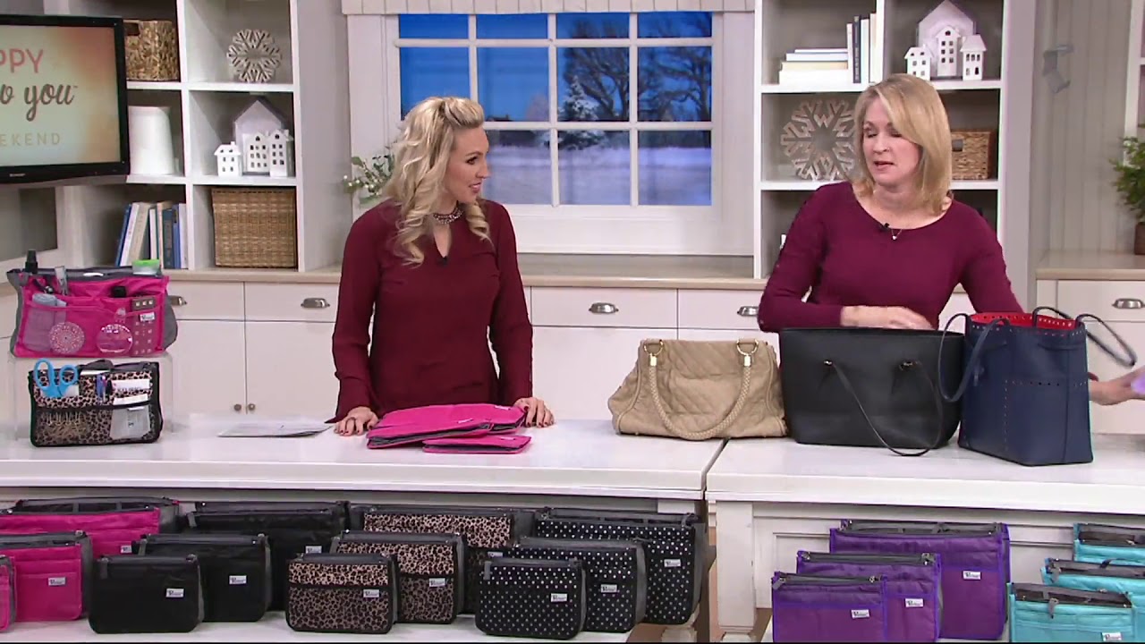 Periea Set of 3 Handbag Organizers with Pockets on QVC 