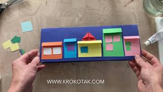 Snowy Winter Town Card