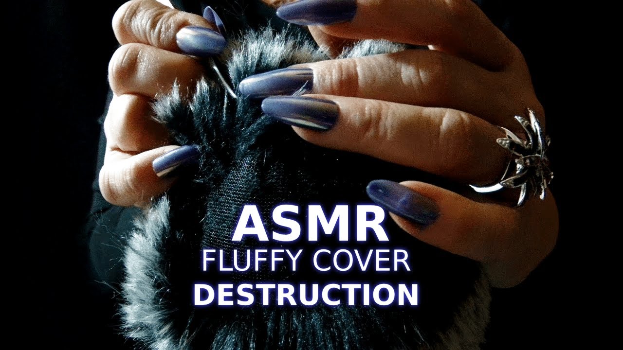 Plucking ASMR | Pure PLUCKING w/ Tweezers and my Sharp Nails on Fluffy Cover | Destroying the Cover