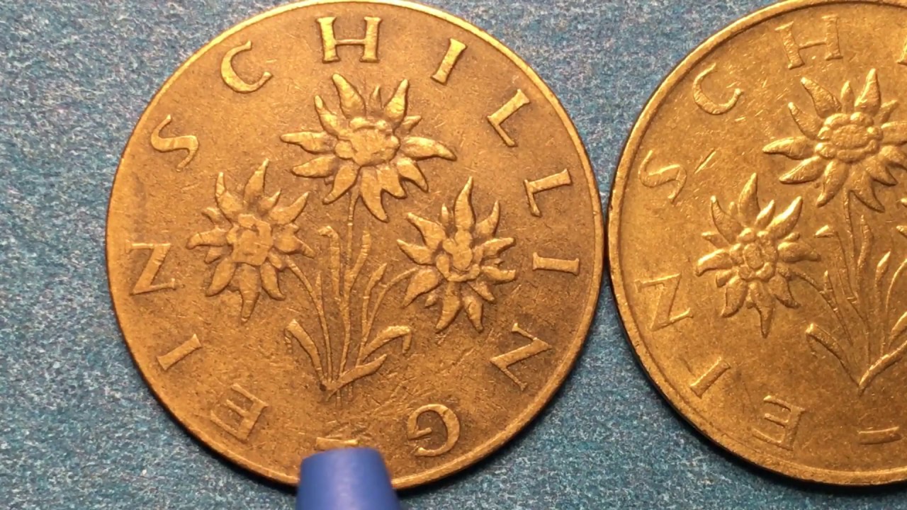 Austria One Ein Schilling Coin 1959 and 1990