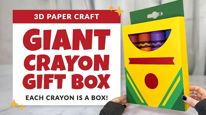 Make a Big 3D Crayon Box Gift Box! | Crayon Box SVG Gift Box Tutorial | Project 8/85