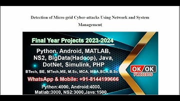 Detection of Micro grid Cyber attacks Using Network and System Management