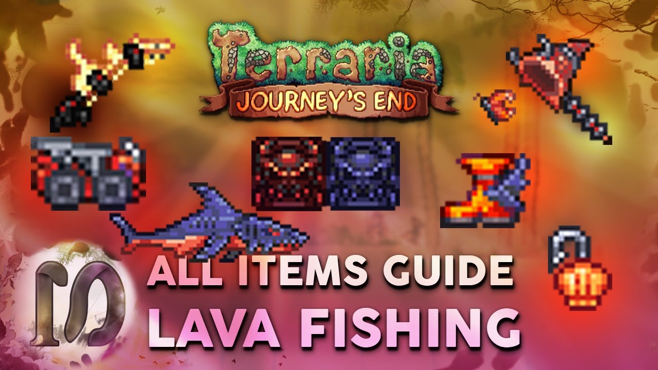 ALL LAVA FISHING ITEMS in Terraria 1.4 Journey's End, Full Guide, New Lava fishing  Terraria 