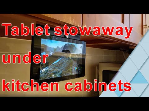 Diy Under The Cabinet Tablet Holder Easy Youtube