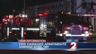 Troy fire displaces three families