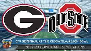 Ohio State vs Georgia - CFP Semifinal at the Chick-fil-a Peach Bowl 12/31 Full Game - NCAA 14 Sim